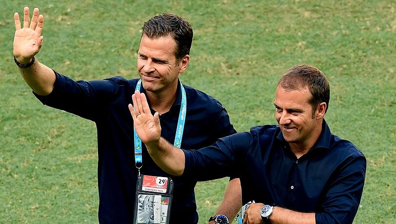 Wurden zusammen mit dem DFB-Team 2014 Weltmeister: Oliver Bierhoff und Hansi Flick.