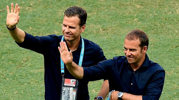Wurden zusammen mit dem DFB-Team 2014 Weltmeister: Oliver Bierhoff und Hansi Flick.