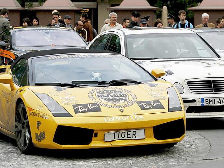 Ein Lamborghini Gallardo fuhr 2007 bei der so genannten "Gumball Ralley" mit. Bei illegalen Autorennen reagiert die Polizei äußerst sensibel.