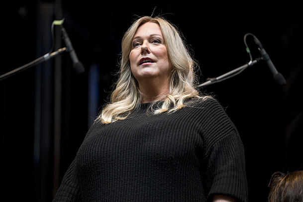 Katharina Wagner bei der Eröffnung des Festspiel Open Air am Fuße des Grünen Hügels. Katharina Wagner bei der Eröffnung des Festspiel Open Air am Fuße des Grünen Hügels.