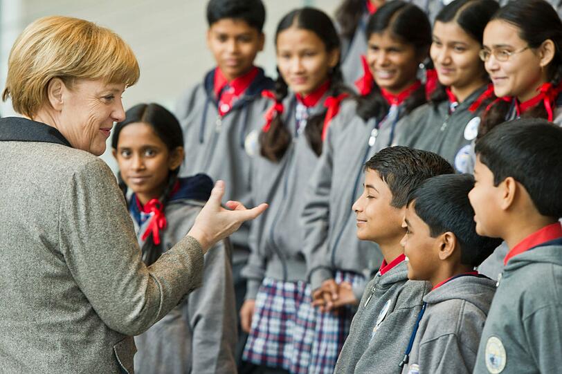 Angela Merkel und Indiens Premierminister Manmohan Singh im Kanzleramt