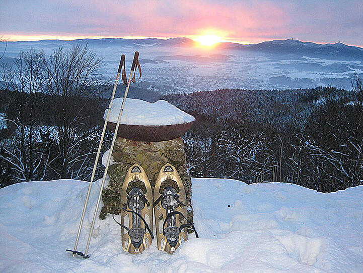 Schneeschuhwandern am Glaskreuz.