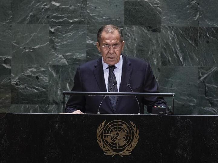 Der russische Außenminister Sergej Lawrow spricht vor der UN-Vollversammlung in New York.