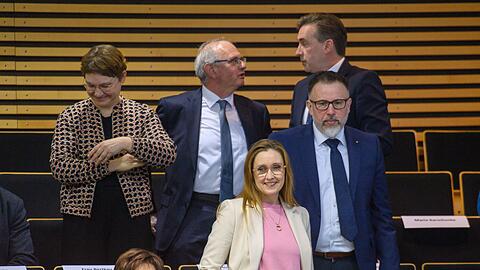 Kathleen Schulze war auf der Besuchertrib&uuml;ne dabei, als ihr Mann zum Ministerpr&auml;sidenten gew&auml;hlt wurde.