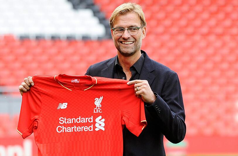 Jürgen Klopp leitete am Montag sein erstes Training beim FC Liverpool.