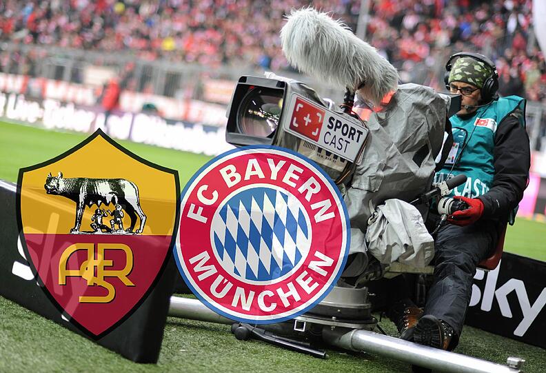 Die Partie AS Rom gegen den FC Bayern wird nicht im Free-TV übertragen.