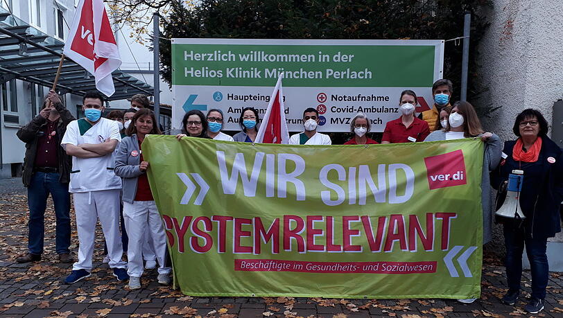 Verdi beim Protest in Perlach. Verdi beim Protest in Perlach.