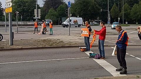Ein Bild von der Aktion am Donnerstag in Giesing.