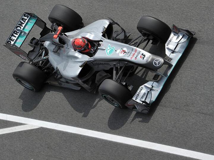 Michael Schumacher hat beim Freien Training vorne mitgemischt.