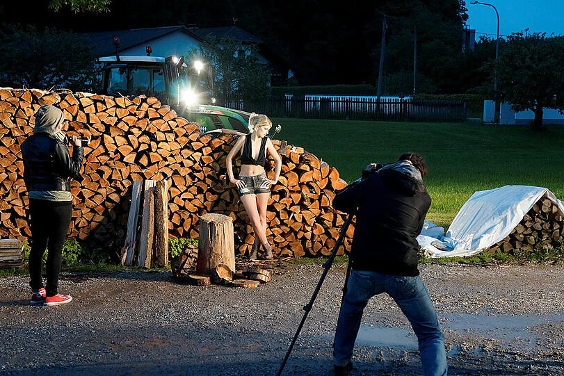 Making-Of-Bilder des Jungbauernkalender 2014.