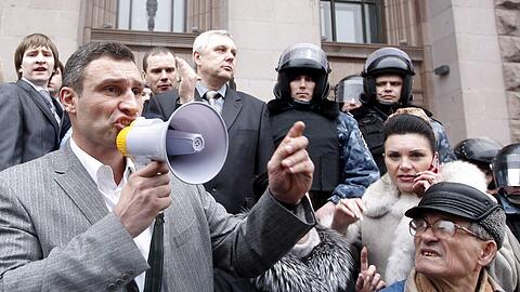 Mit seiner Partei politisch in der Ukraine engagiert: Vitali Klitschko.