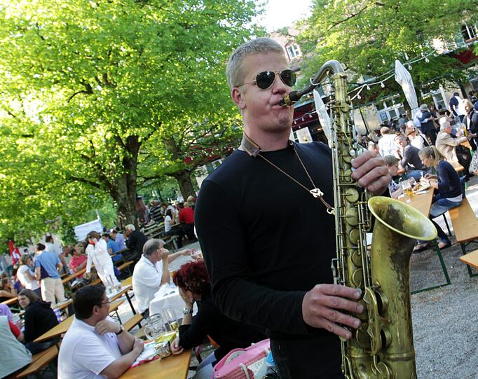 Saxophon-Klänge im Biergarten: In der WaWi ist das völlig normal.
