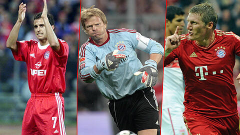 Philipp Lahm steht vor seinem 500. Pflichtspieleinsatz für die Bayern. In der Bilderstrecke zeigen wir die Pflichtspiel-Rekordhalter des FC Bayern.