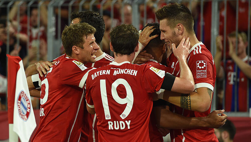 Schon mittendrin im Bayern-Gefüge: Sebastian Rudy, Niklas Süle und Corentin Tolisso. Schon mittendrin im Bayern-Gefüge: Sebastian Rudy, Niklas Süle und Corentin Tolisso.