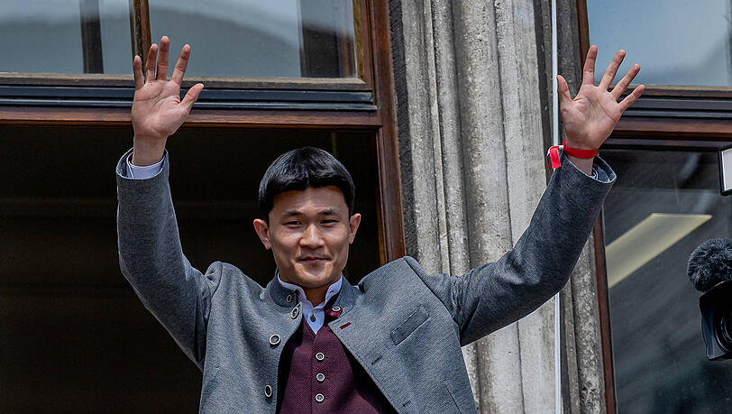 Meister mit dem FC Bayern - und bald wieder weg? Verteidiger Minjae Kim. Meister mit dem FC Bayern - und bald wieder weg? Verteidiger Minjae Kim.