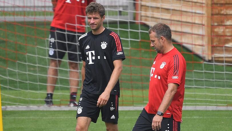 Thomas Müller hat eine hohe Meinung von Bayern-Trainer Hansi Flick. Thomas Müller hat eine hohe Meinung von Bayern-Trainer Hansi Flick.