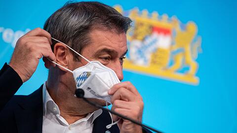 Markus Söder (CSU), Ministerpräsident von Bayern, erklärt nach der Ministerpräsidentenkonferenz seine Sicht der Dinge.