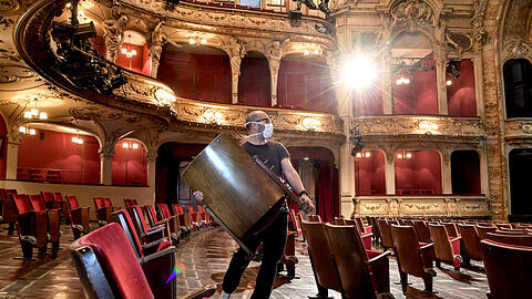 Leiden die Theater noch immer untder den Beschränkungen der Pandemie, als Sitze gesperrt werden mussten?