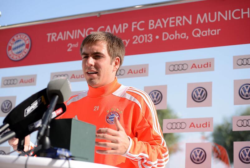 Die Bayern beim Morgentraining an Tag 3 in Doha.