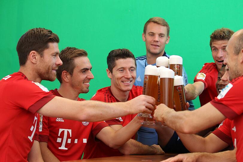 Einmal im Trikot.