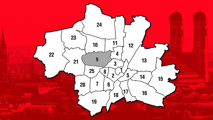 Der Stadtbezirk Neuhausen-Nymphenburg (9).