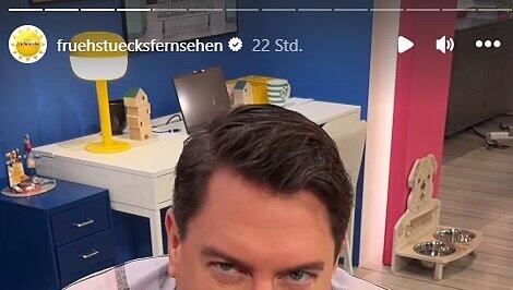 Benjamin Bieneck in der Instagram-Story des "Sat.1 Frühstücksfernsehen" Benjamin Bieneck in der Instagram-Story des "Sat.1 Frühstücksfernsehen"