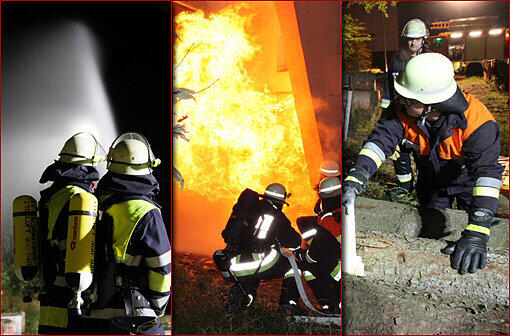 Großübung der Feuerwehr in einem Chemiewerk. Die spektakulären Bilder.