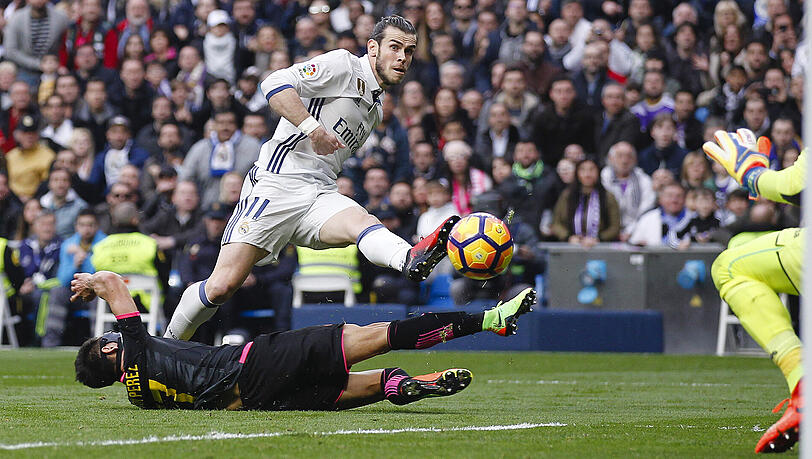 So kennt man ihn: Gareth Bale in Aktion. So kennt man ihn: Gareth Bale in Aktion.