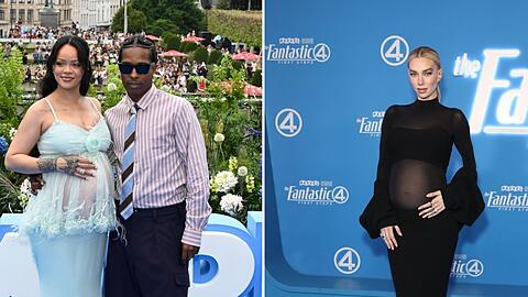 Rihanna und Vanessa Kirby zeigen ihre Schwangerschaften selbstbewusst auf dem roten Teppich.
