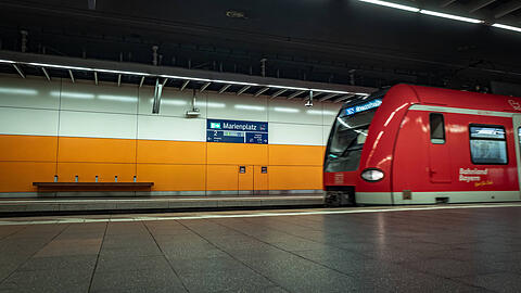 Die S-Bahnhaltestelle Marienplatz wird ebenfalls von den Beeinträchtigungen am Wochenende betroffen sein. (Archivbild)