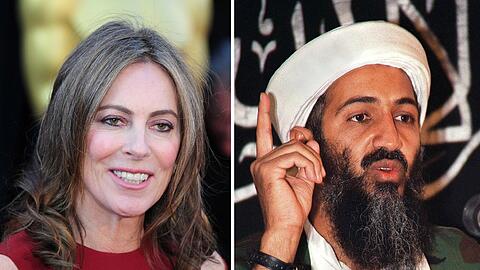 Die Bildkombo zeigt die US-Regisseurin Katheryn Bigelow und Osama Bin Laden. Am 19.12.2012 startet in einigen Kinos in den USA Bigelows mit Spannung erwarteter Film «Zero Dark Thirty» über die Jagd auf Bin Laden.
