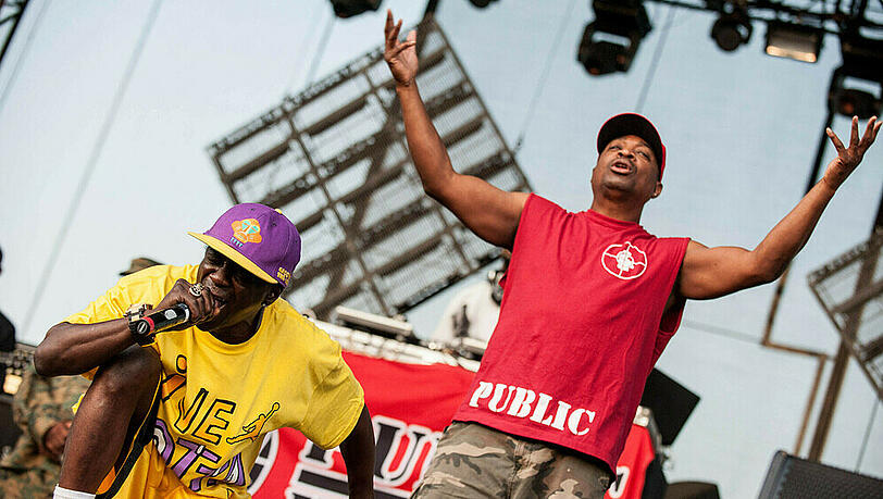 Chuck D und Flavor Flav (l.) werden in Zukunft nicht mehr gemeinsam auf der Bühne stehen. Chuck D und Flavor Flav (l.) werden in Zukunft nicht mehr gemeinsam auf der Bühne stehen.