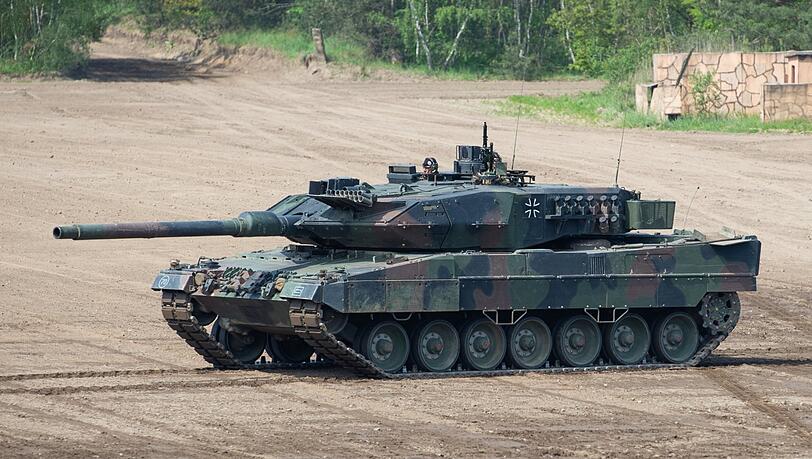Ein Leopard-2-Panzer, wie er in Allach gebaut wird.