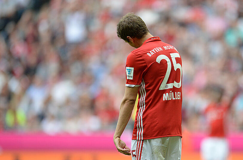 Thomas Müller: Der Frust ist ihm deutlich anzumerken. Der FC Bayern holte gegen den 1. FC Köln nur einen Punkt.