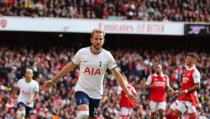 Der heutige Bayern-Torjäger Harry Kane traf zu Tottenham-Zeiten besonders gerne gegen Erzrivale Arsenal. Der heutige Bayern-Torjäger Harry Kane traf zu Tottenham-Zeiten besonders gerne gegen Erzrivale Arsenal.