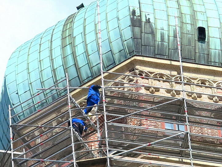 Der Turm Dom bekommt auch ein neues Gewand.