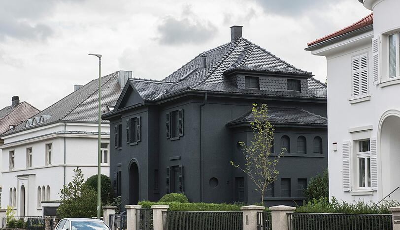 Die schwarze Villa in Pforzheim.