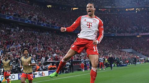 Urschei nach seinem sensationellen Tor gegen Real Madrid: Bayern-Star Leroy Sané.