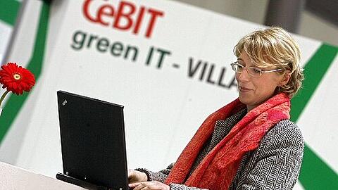 Noch entspannt: Letzte Vorbereitungen zur Cebit