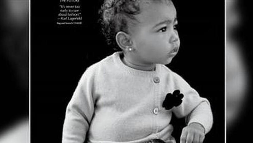 Baby North hat ihr erstes Fotoshooting bereits hinter sich Baby North hat ihr erstes Fotoshooting bereits hinter sich