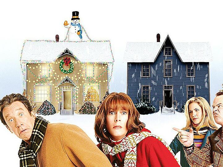 Plakatmotiv zum Film "Verrückte Weihnachten" mit Luther (Tim Allen) und Nora (Jamie Lee Curtis, vorne).