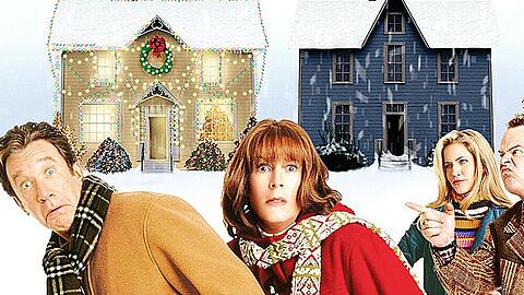 Plakatmotiv zum Film "Verrückte Weihnachten" mit Luther (Tim Allen) und Nora (Jamie Lee Curtis, vorne).