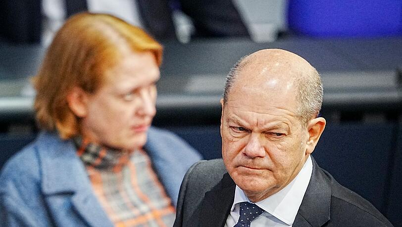 Bundeskanzler Olaf Scholz während der Generaldebatte der Haushaltswoche. Bundeskanzler Olaf Scholz während der Generaldebatte der Haushaltswoche.
