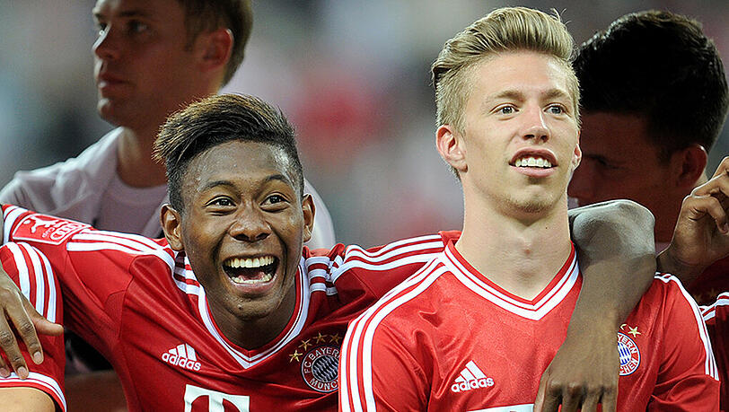 David Alaba wird seine Späßchen wohl bald ohne seinen Kollegen Mitchell Weiser machen müssen. David Alaba wird seine Späßchen wohl bald ohne seinen Kollegen Mitchell Weiser machen müssen.