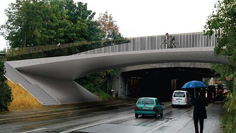 So hat sich das Baureferat ursprünglich die Brücke vorgestellt.