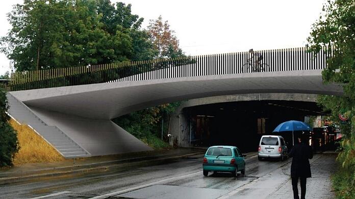 So hat sich das Baureferat ursprünglich die Brücke vorgestellt.