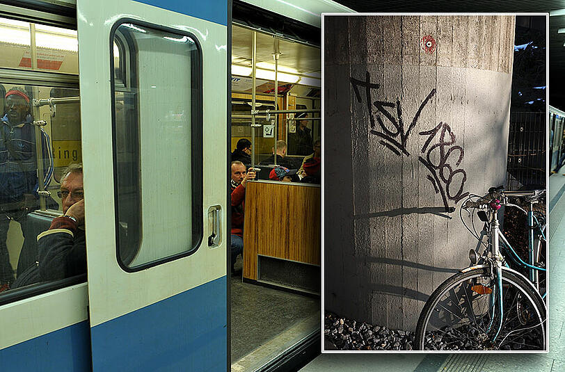 Säure-Alarm in der U-Bahn in München: Ein Mann hat mit Säure TSV-1860-Graffitis an die Scheiben von U-Bahn-Zügen geätzt. (Symbolbild)