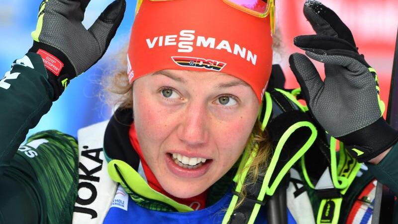 Laura Dahlmeier wird zum deutschen Biathlon-Team in Ruhpolding gehören. Laura Dahlmeier wird zum deutschen Biathlon-Team in Ruhpolding gehören.