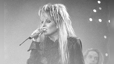 Silly-S&auml;ngerin Tamara Danz bei einem Auftritt im Jahr 1989.