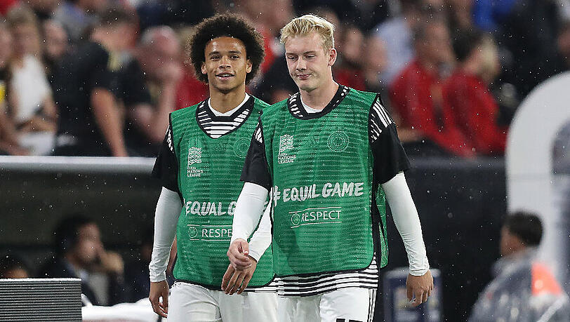 Zwei Kandidaten für eine Verjüngungskur bei der Nationalmannschaft: Leroy Sané (links) und Julian Brandt. Zwei Kandidaten für eine Verjüngungskur bei der Nationalmannschaft: Leroy Sané (links) und Julian Brandt.
